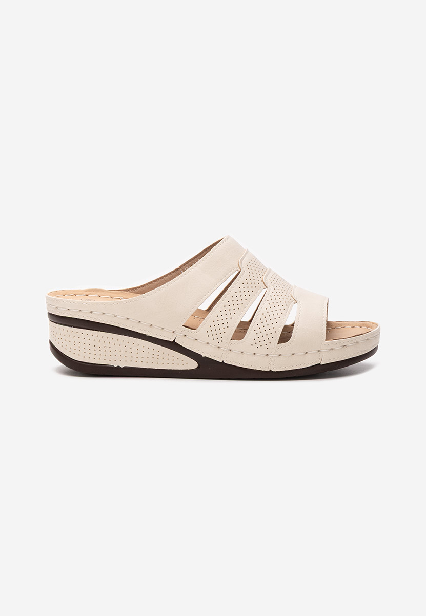 Ciabbate con zeppa Deneen beige