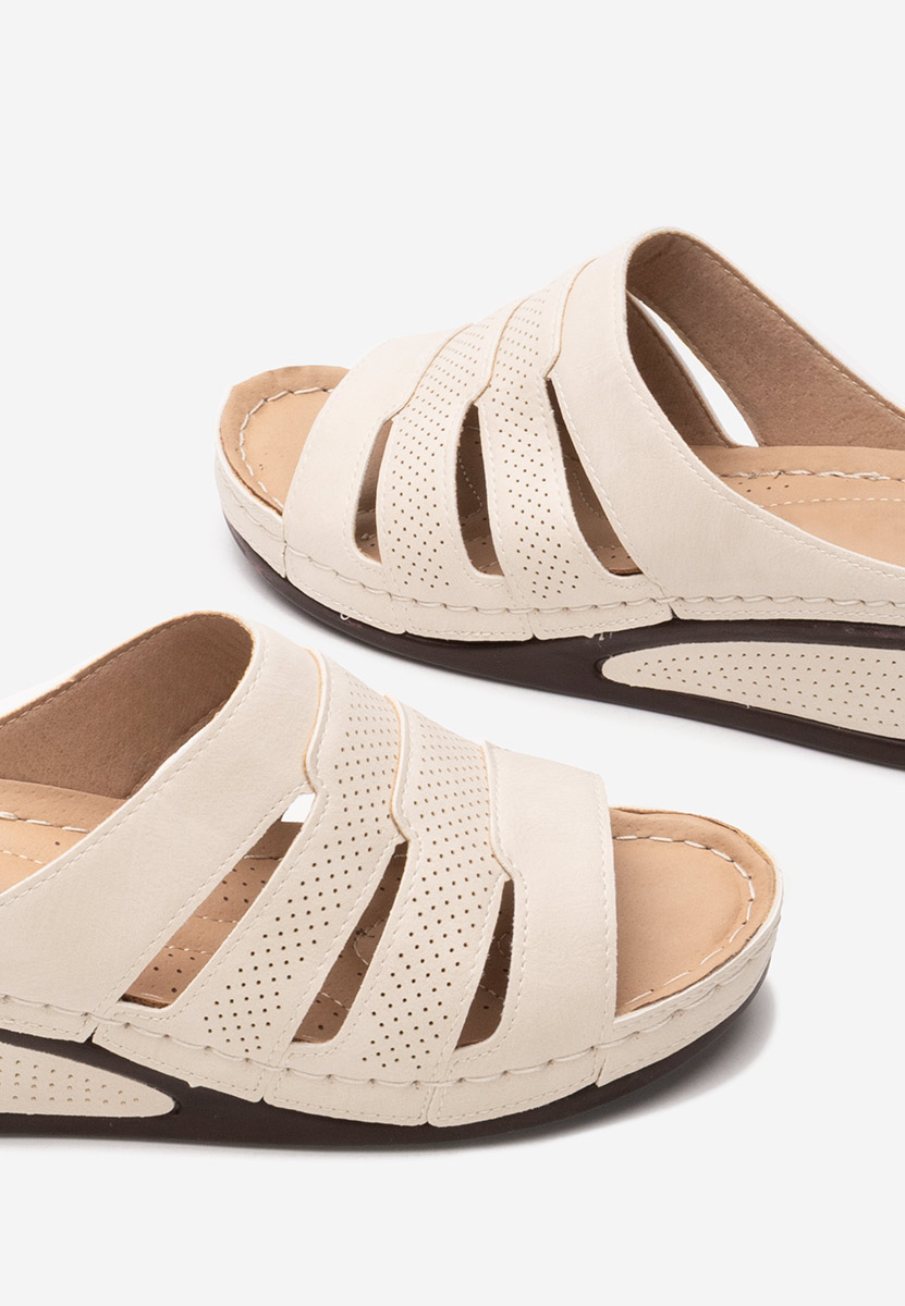 Ciabbate con zeppa Deneen beige