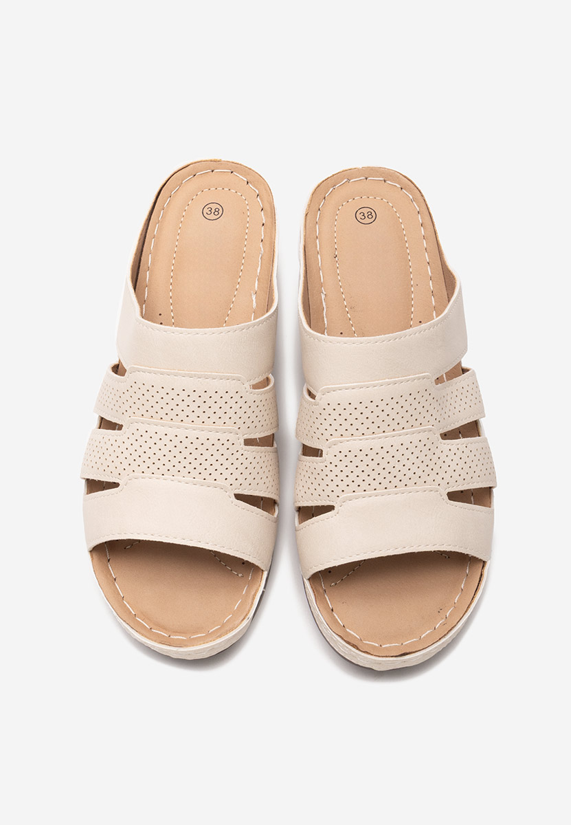 Ciabbate con zeppa Deneen beige