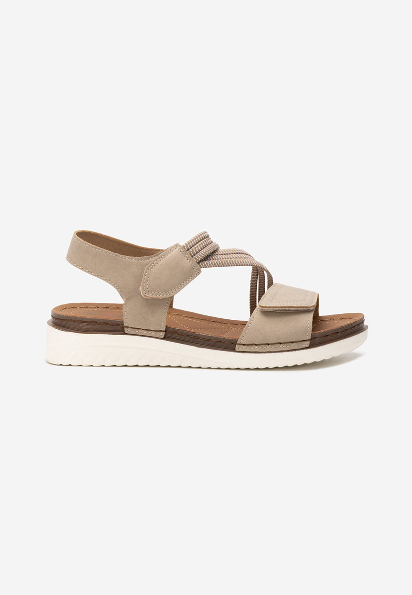 Sandali con plateau Hama beige