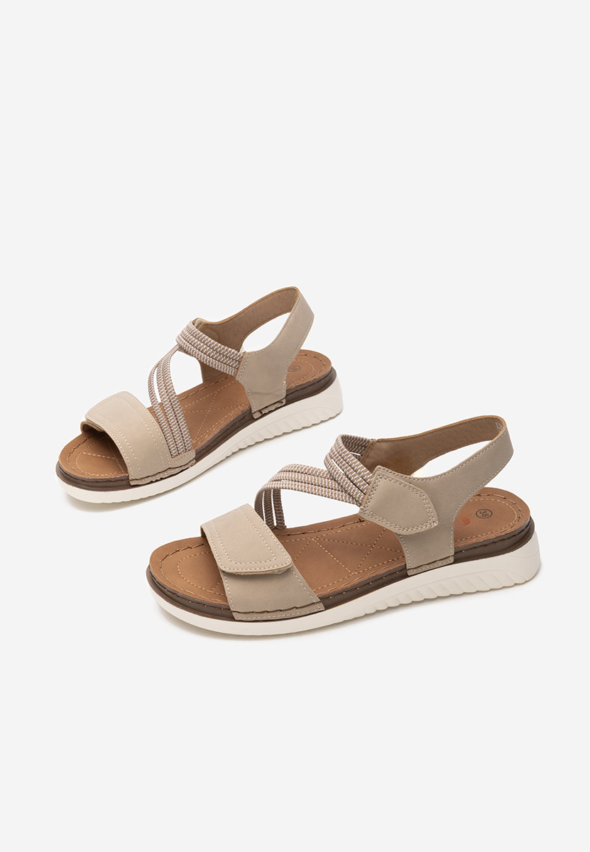 Sandali con plateau Hama beige