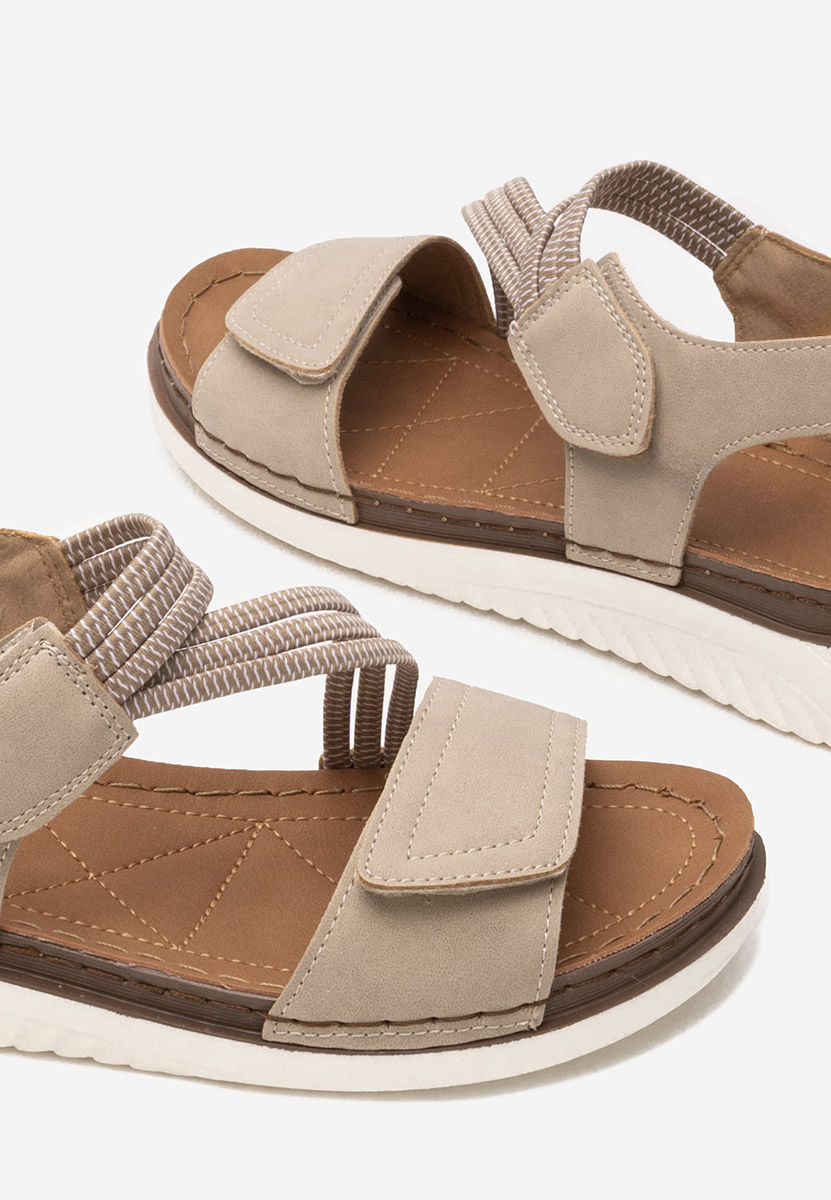 Sandali con plateau Hama beige