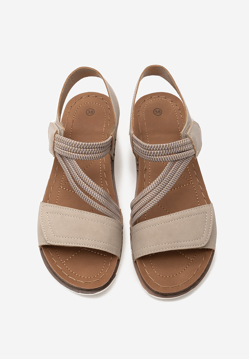 Sandali con plateau Hama beige