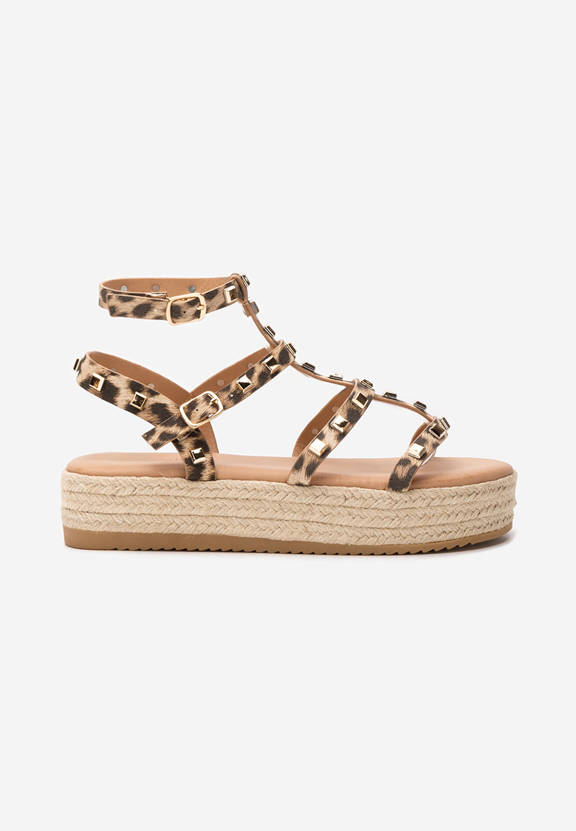 Sandali platform Clinysa leopardi