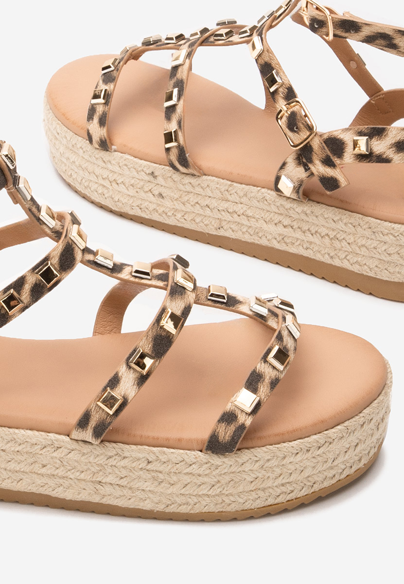 Sandali platform Clinysa leopardi