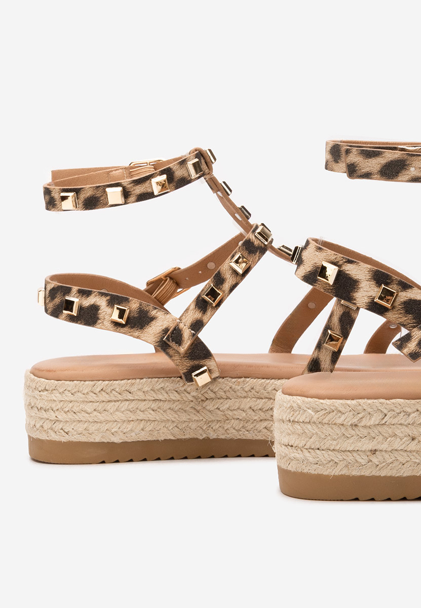 Sandali platform Clinysa leopardi