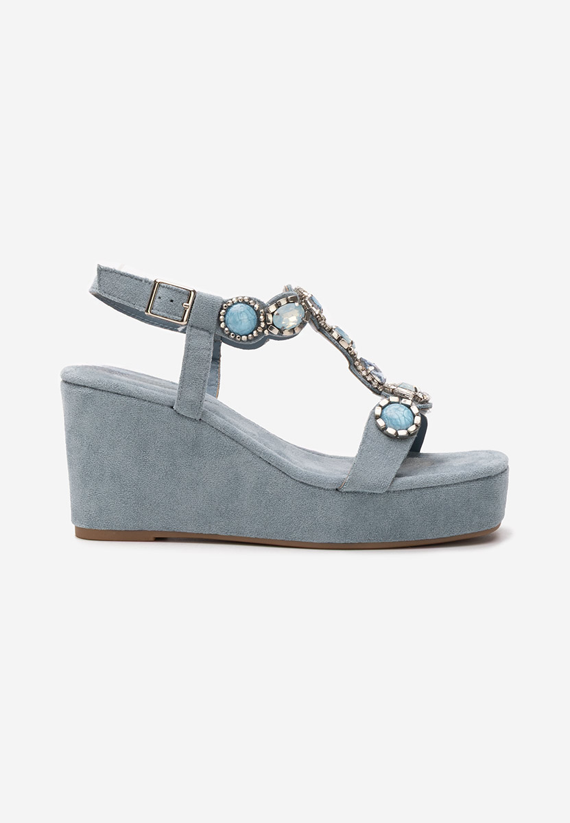 Sandali platform Cecilia blu