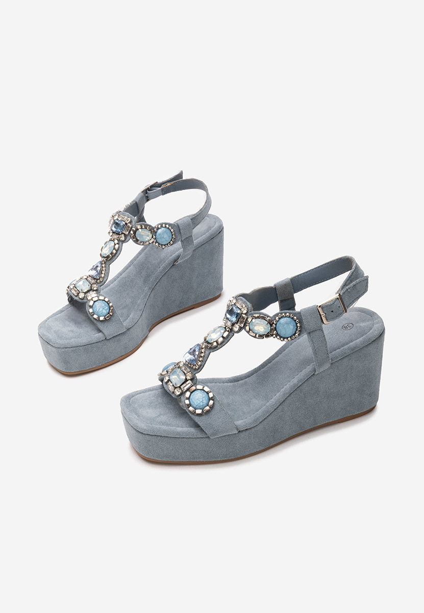 Sandali platform Cecilia blu