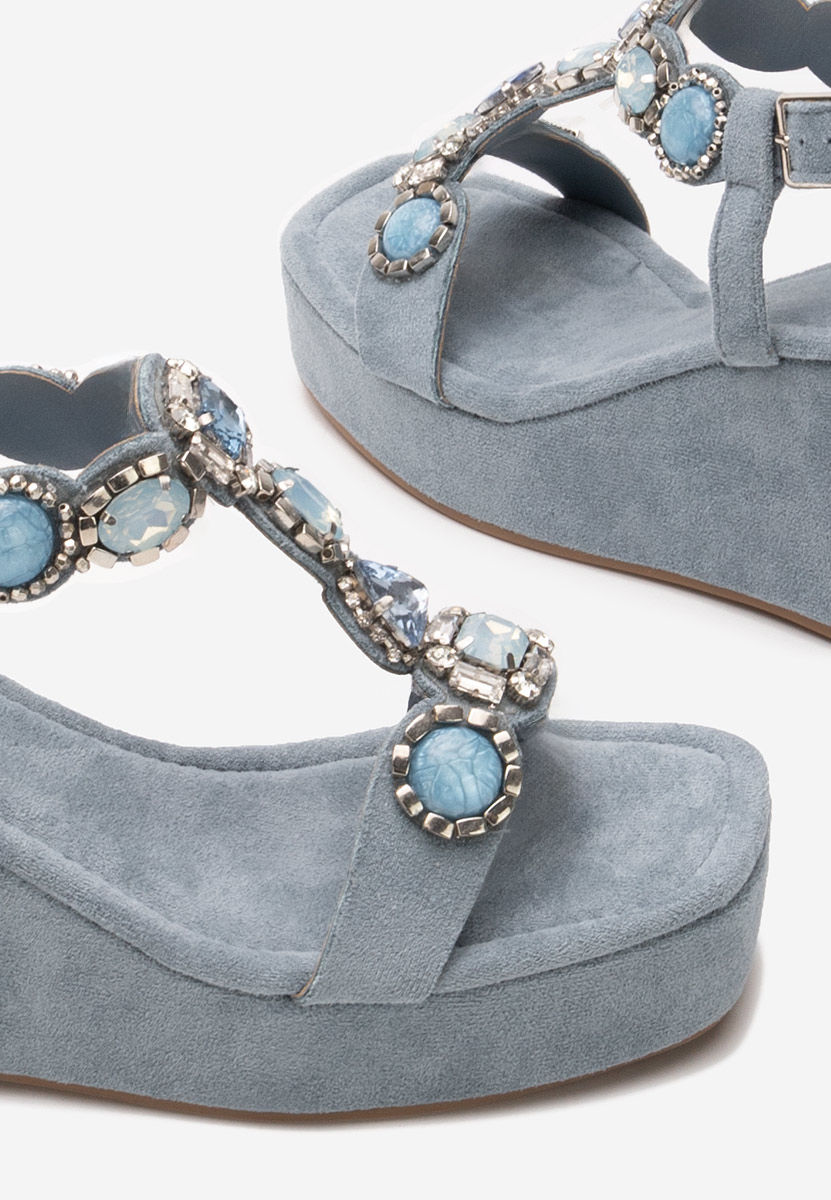 Sandali platform Cecilia blu