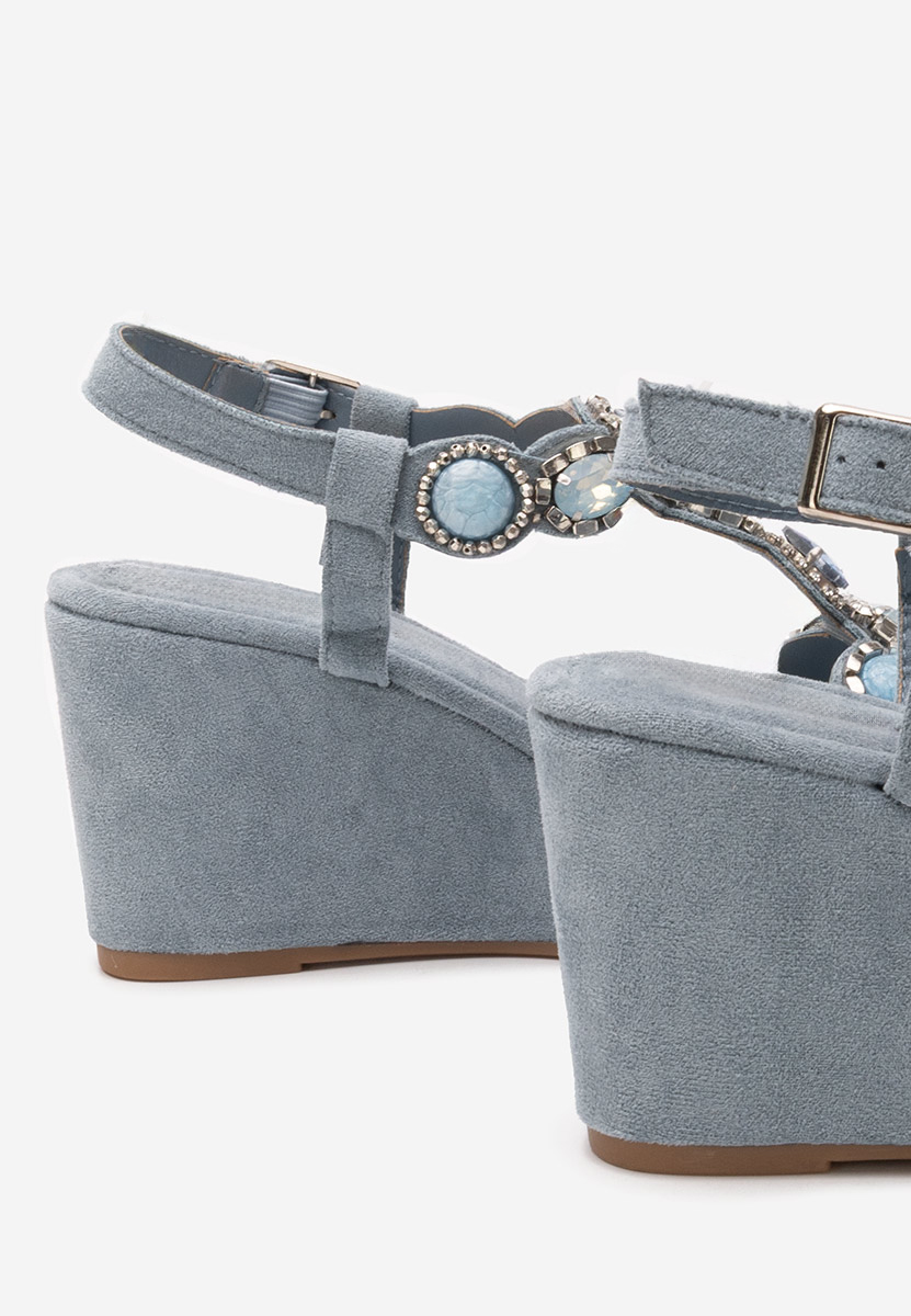Sandali platform Cecilia blu