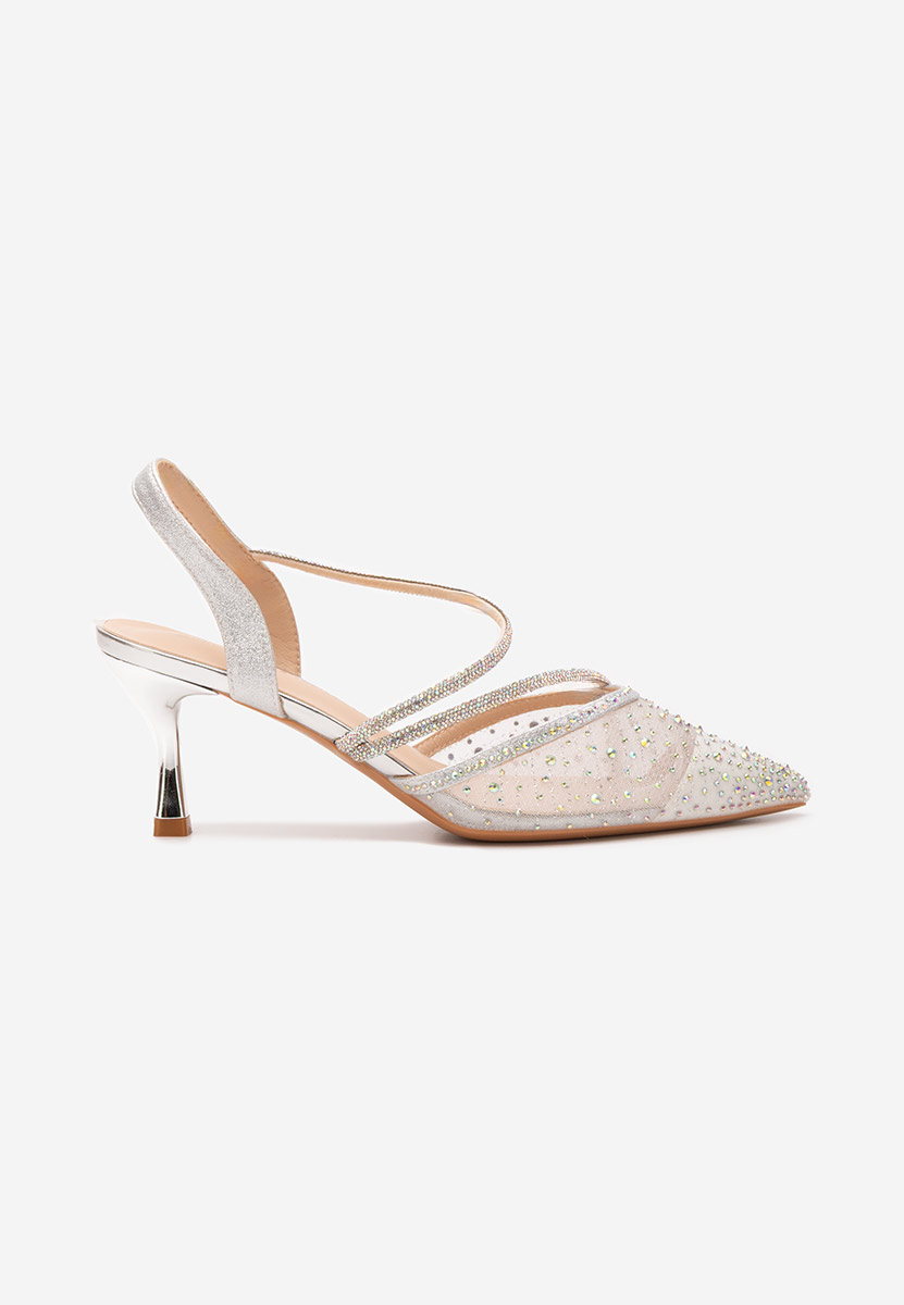 Décolleté Slingback Malory argento
