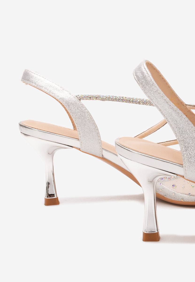 Décolleté Slingback Malory argento
