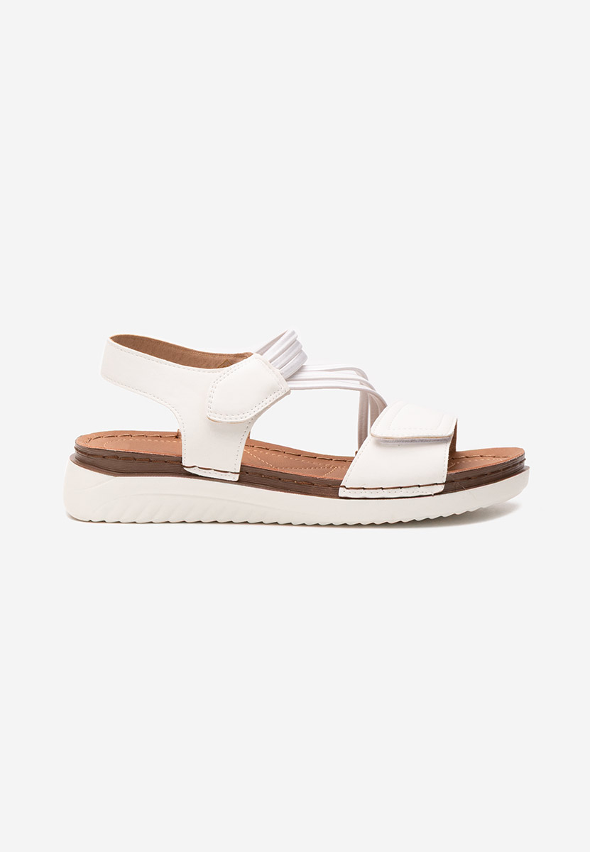 Sandali con plateau Hama bianchi