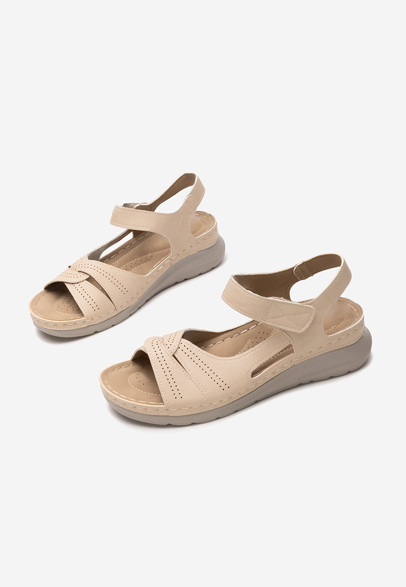 Sandali con plateau Shasta beige