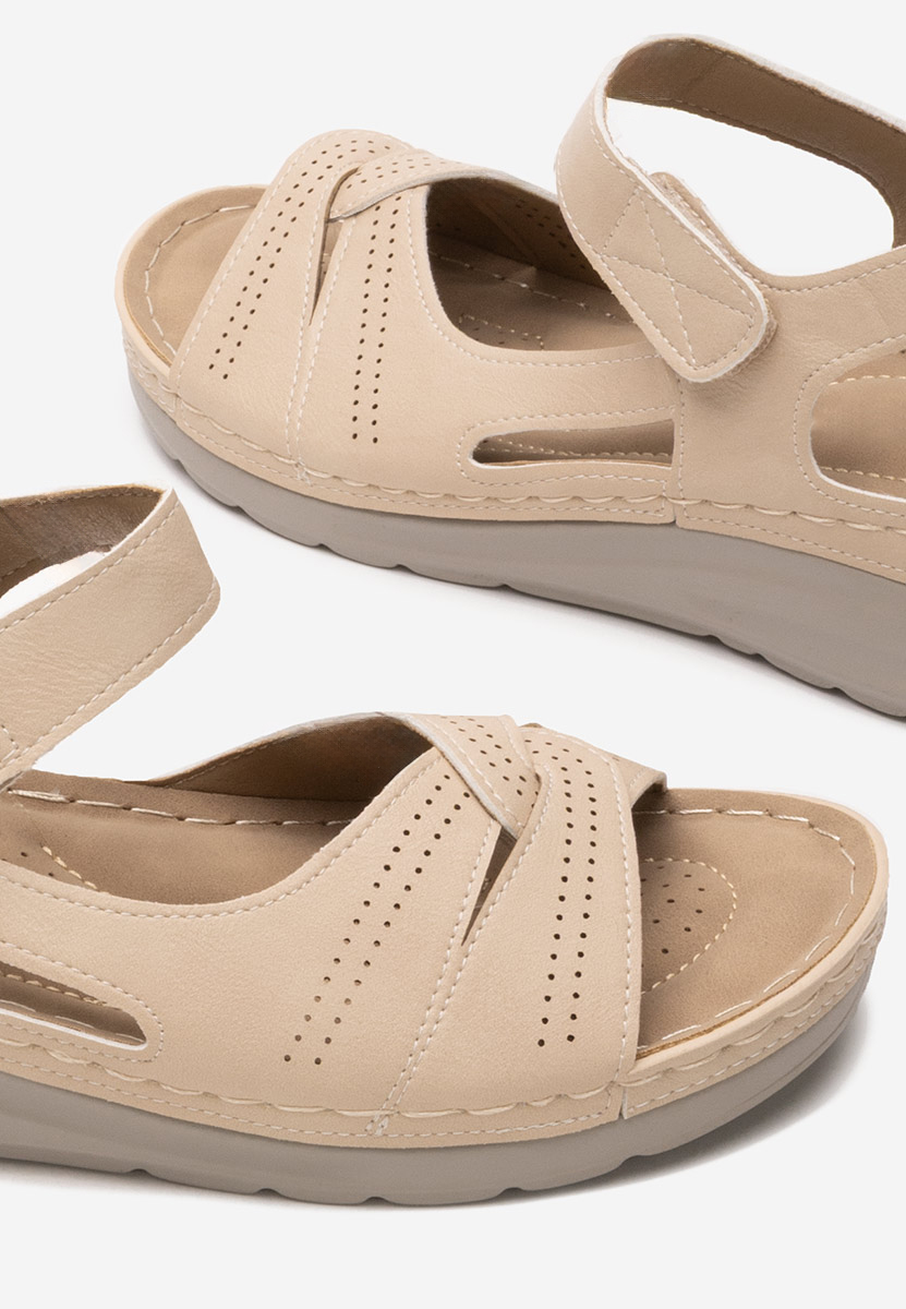 Sandali con plateau Shasta beige