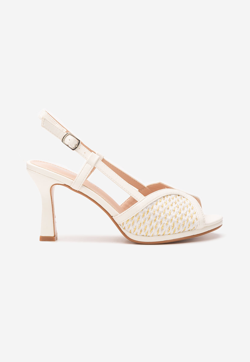 Sandali con tacchetto Wave bianchi