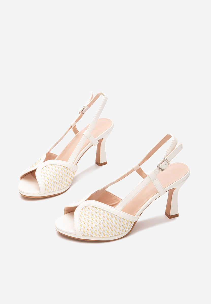 Sandali con tacchetto Wave bianchi