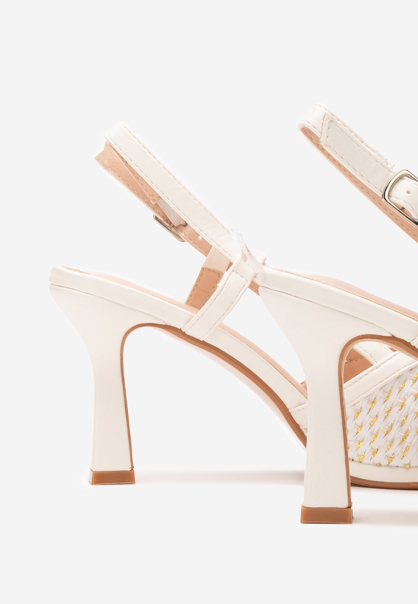 Sandali con tacchetto Wave bianchi