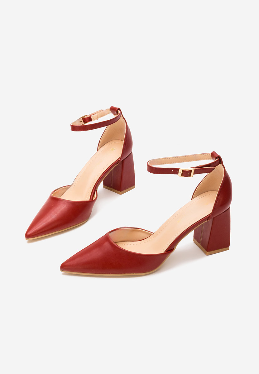 Décolleté tacco largo Nedelia rosso