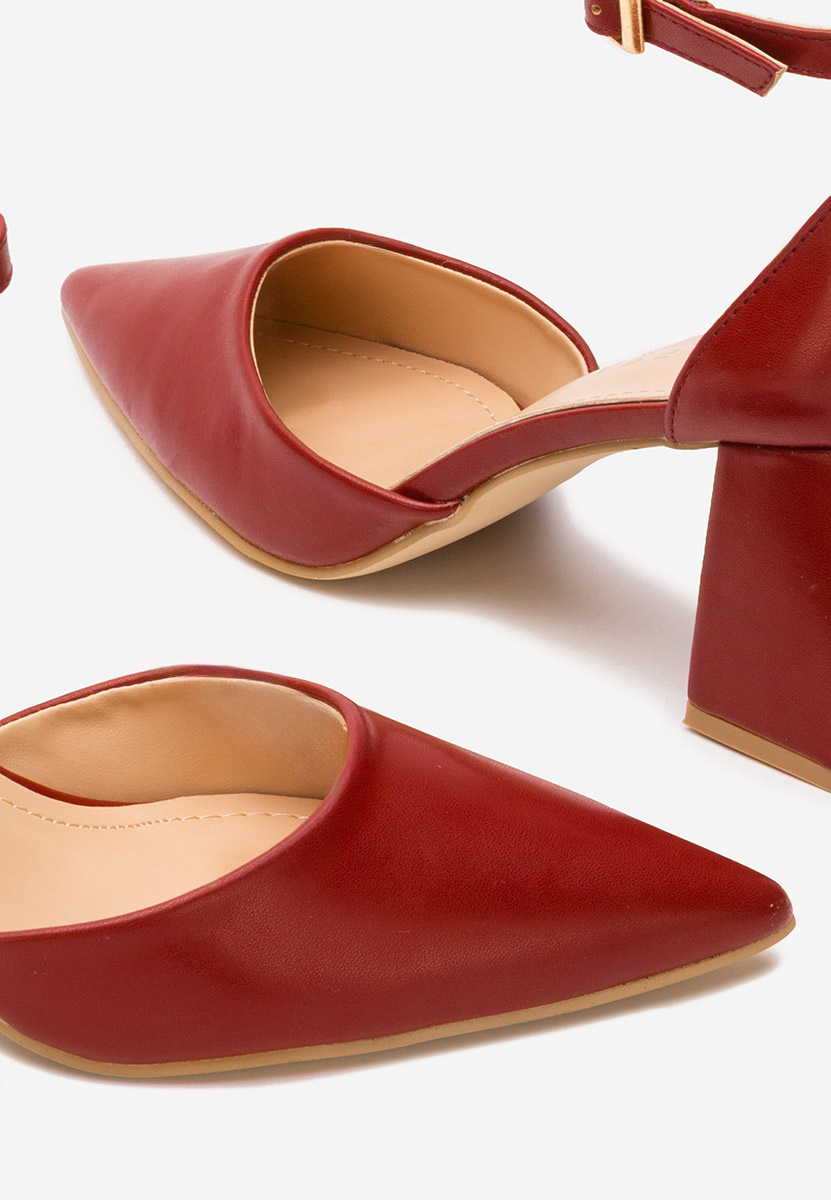 Décolleté tacco largo Nedelia rosso