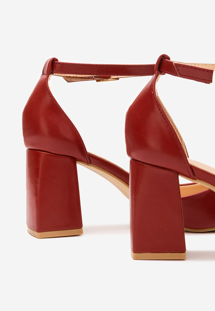 Décolleté tacco largo Nedelia rosso