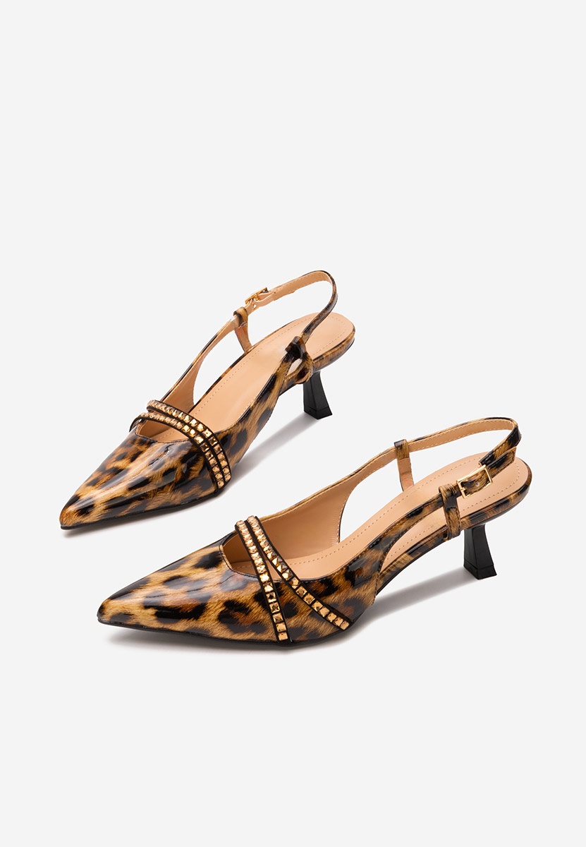 Décolleté Slingback Crinna leopardi
