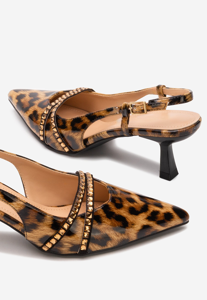 Décolleté Slingback Crinna leopardi