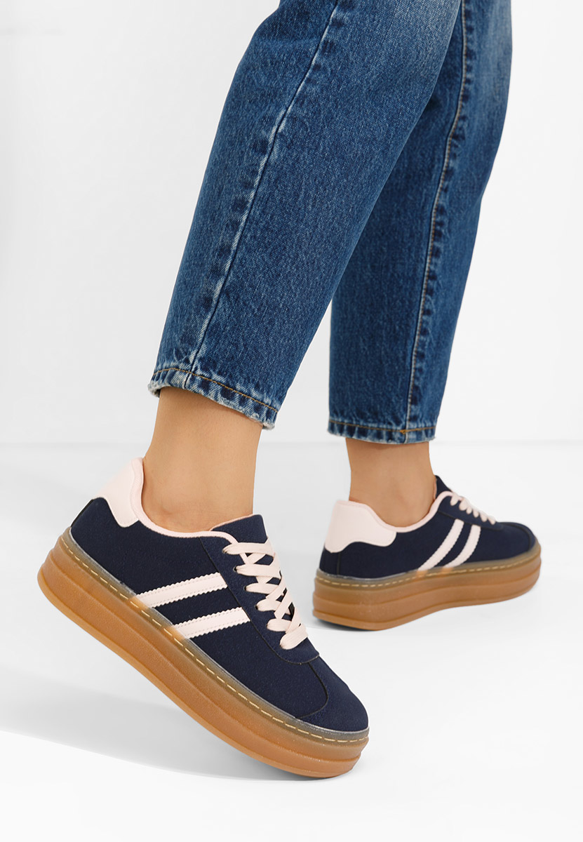 Sneakers con plateau Joela blu marine