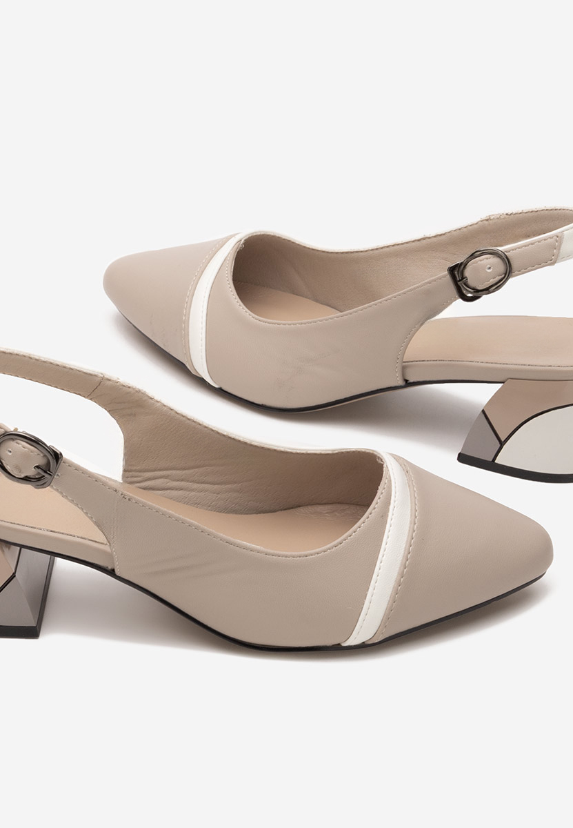 Décolleté tacco largo Abenysa beige