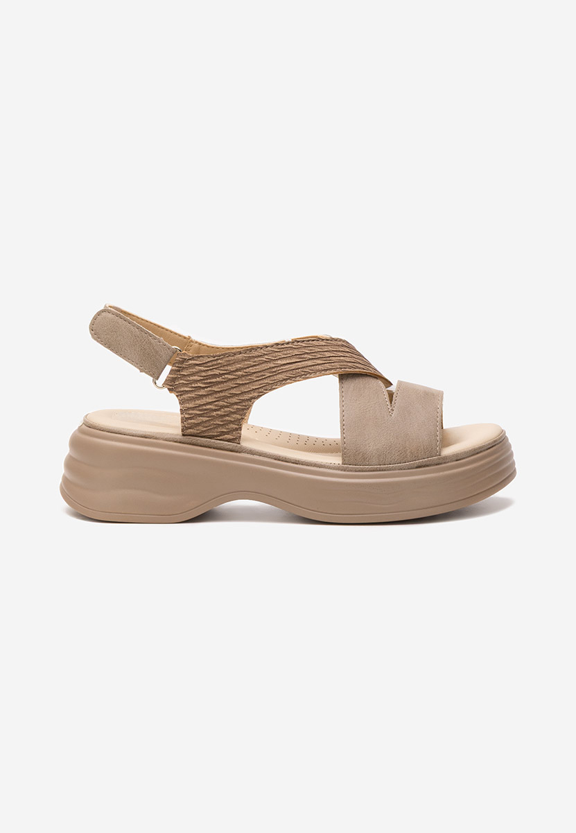 Sandali platform Ilise marrone