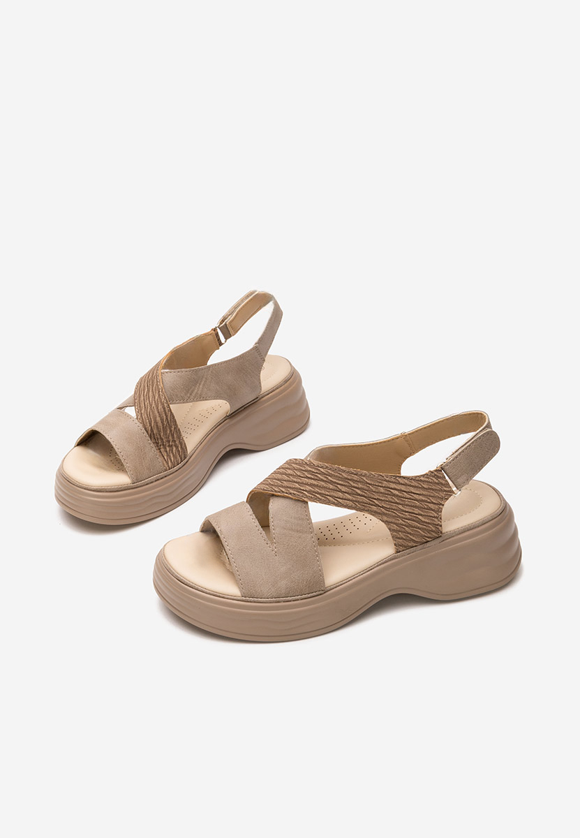 Sandali platform Ilise marrone
