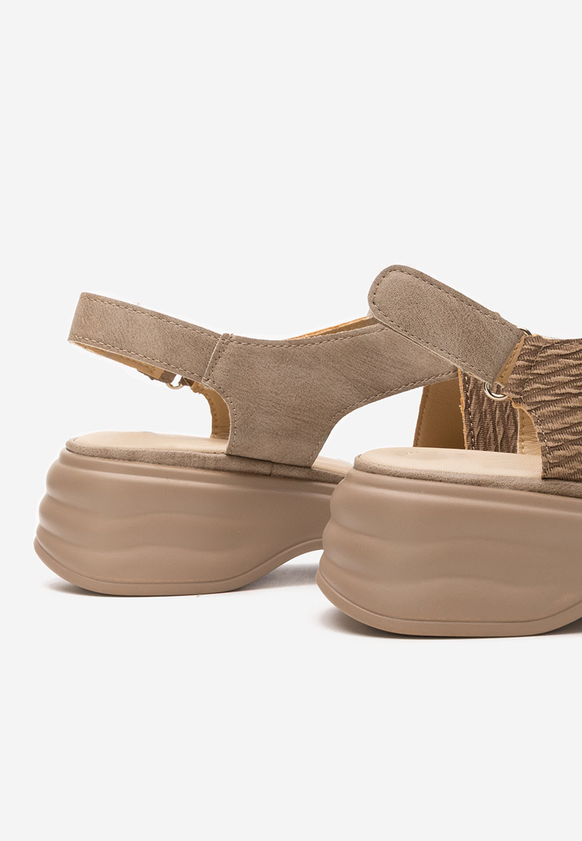 Sandali platform Ilise marrone