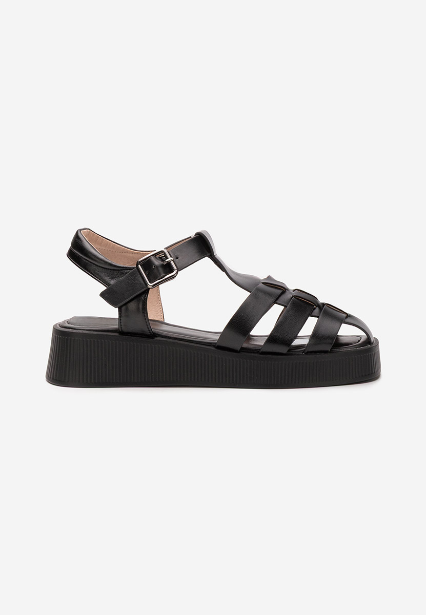 Sandali con plateau Nadda nero Sandali con plateau Nadda nero