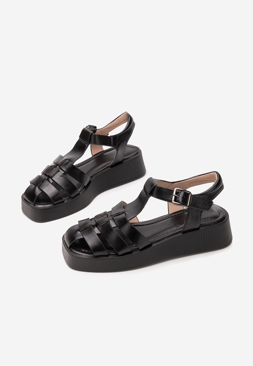 Sandali con plateau Nadda nero Sandali con plateau Nadda nero