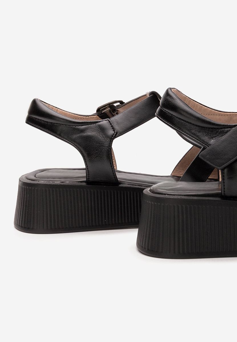 Sandali con plateau Nadda nero Sandali con plateau Nadda nero