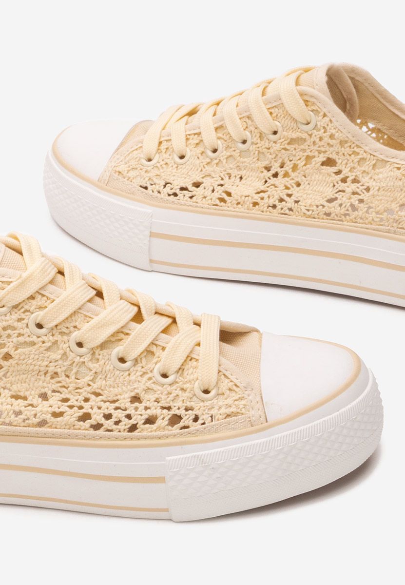 Scarpe da ginnastica donna Mylanca beige
