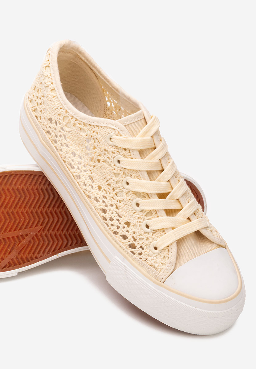 Scarpe da ginnastica donna Mylanca beige