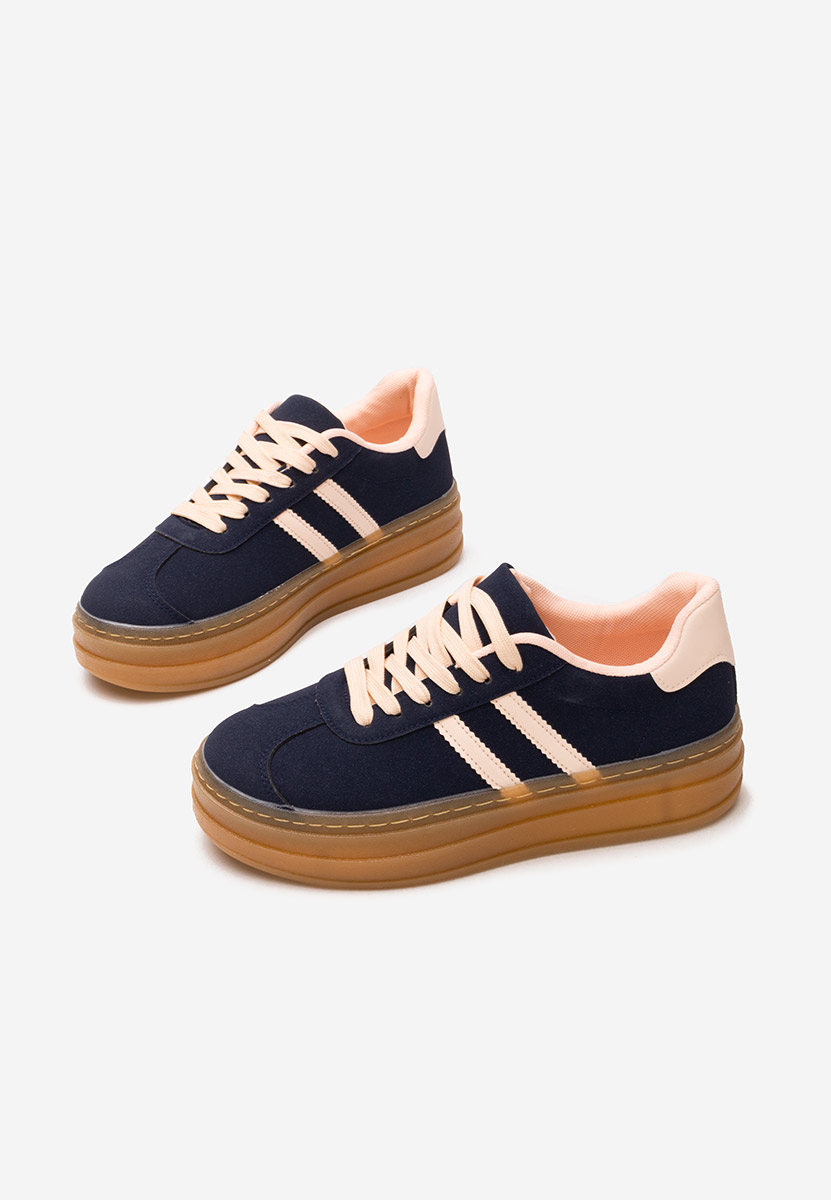 Sneakers con plateau Joela blu marine
