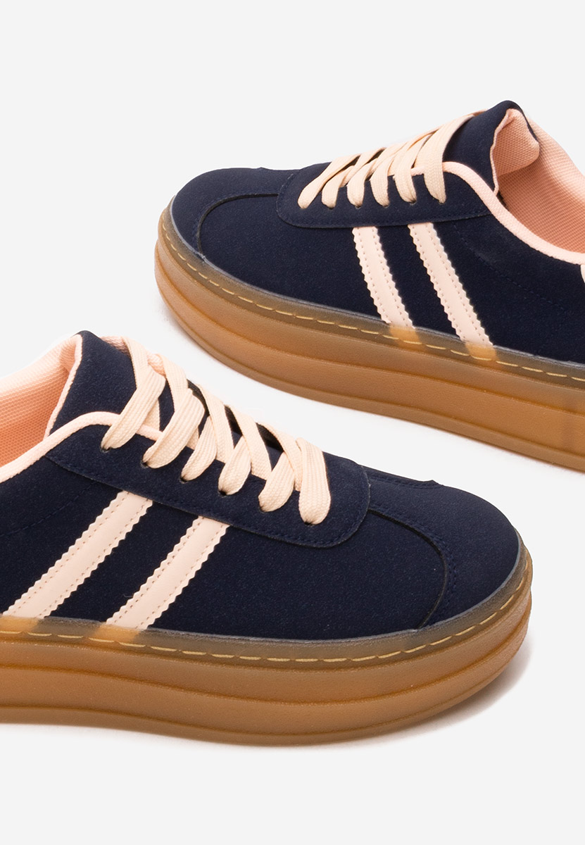 Sneakers con plateau Joela blu marine