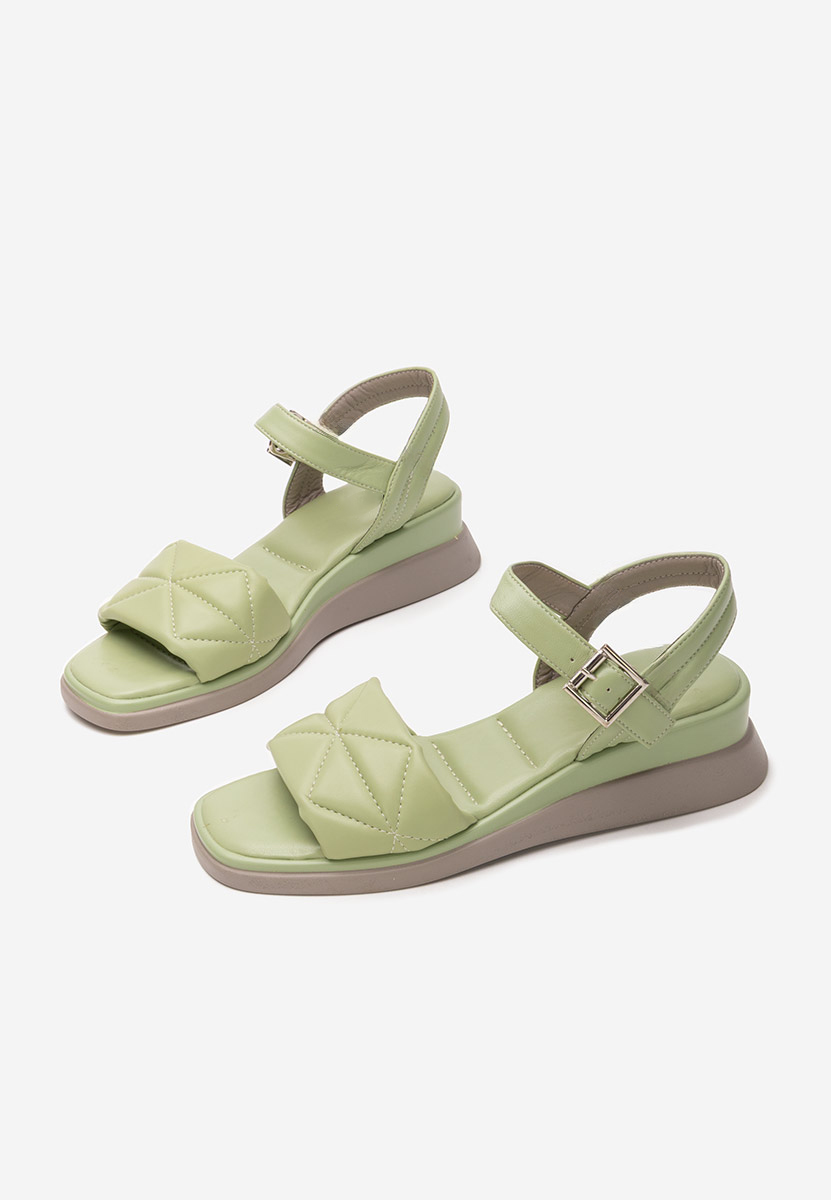 Sandali con plateau Brenta verdi