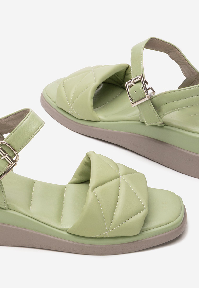 Sandali con plateau Brenta verdi