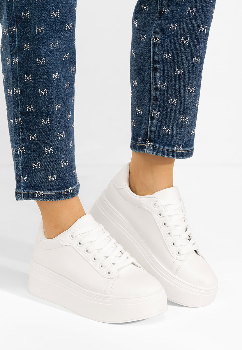Sneakers con plateau Albea bianchi
