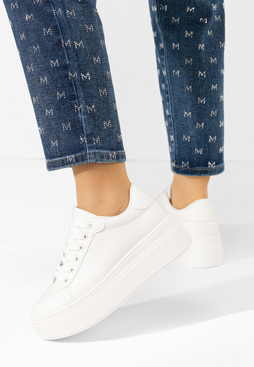 Sneakers con plateau Albea bianchi
