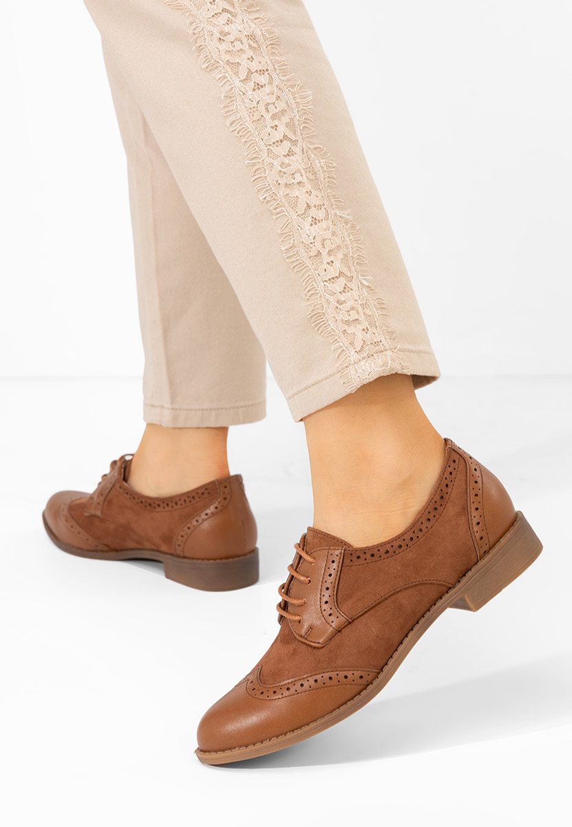 Scarpe brogue donna Aleena camel