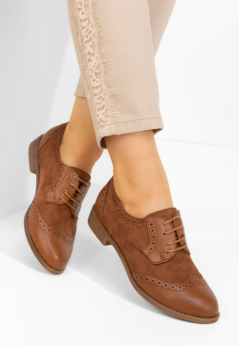 Scarpe brogue donna Aleena camel