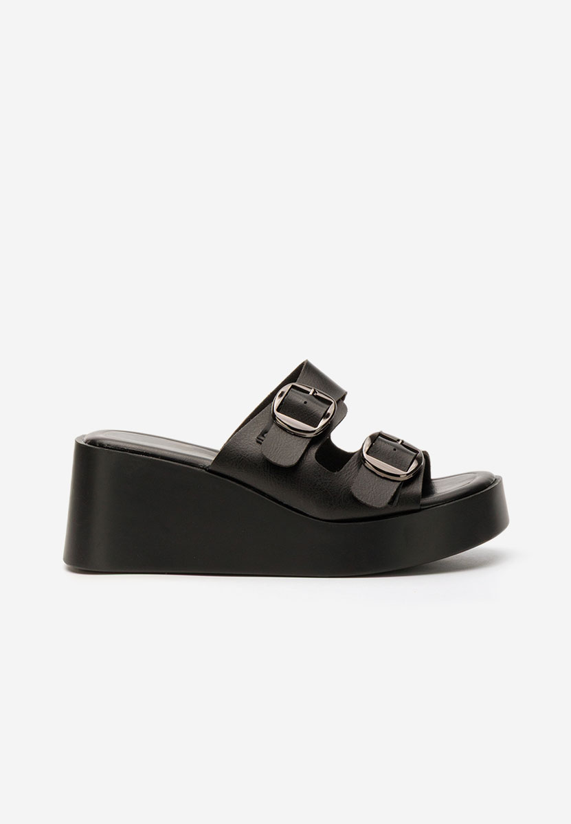 Ciabatte platform Petricia nero