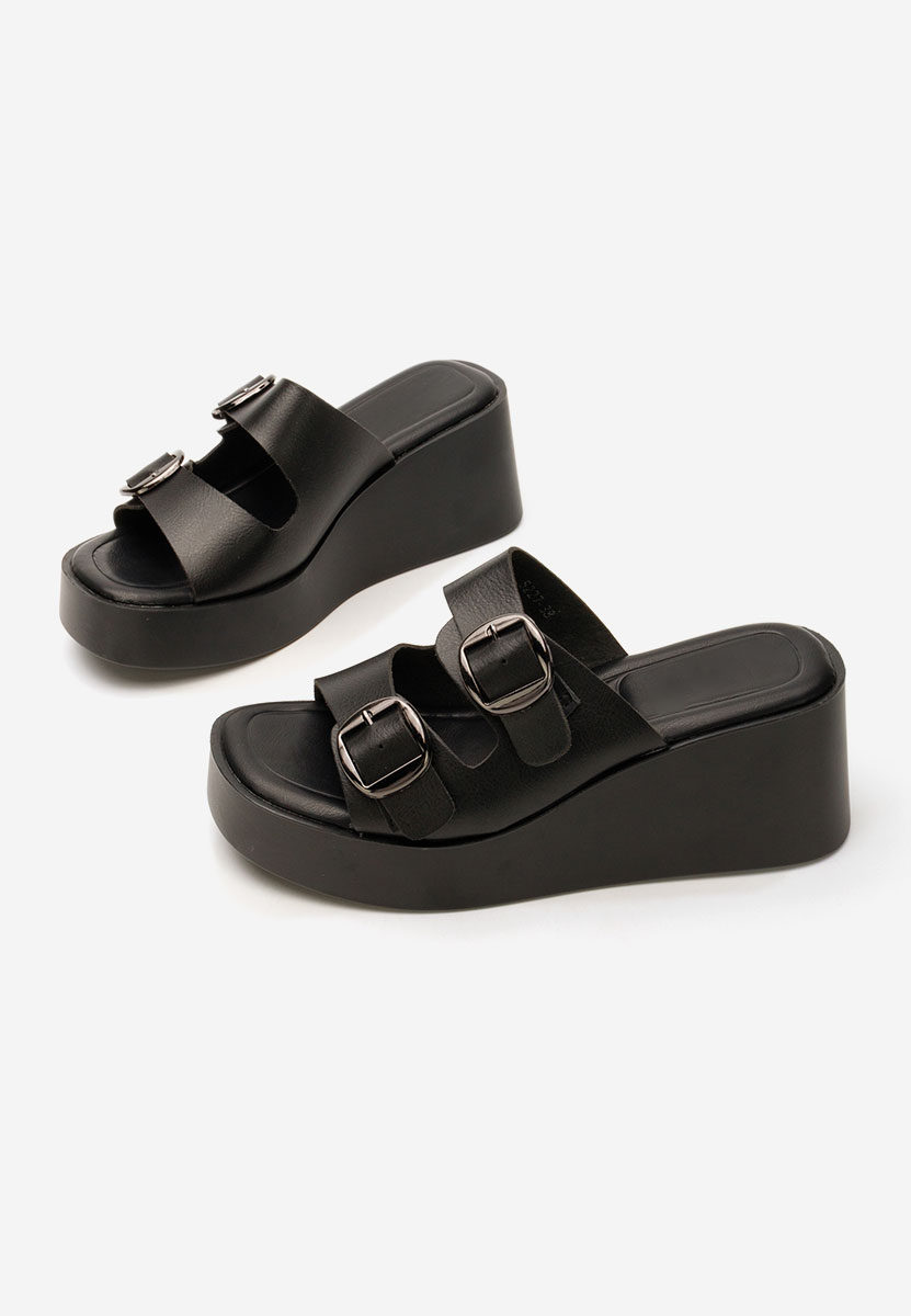 Ciabatte platform Petricia nero