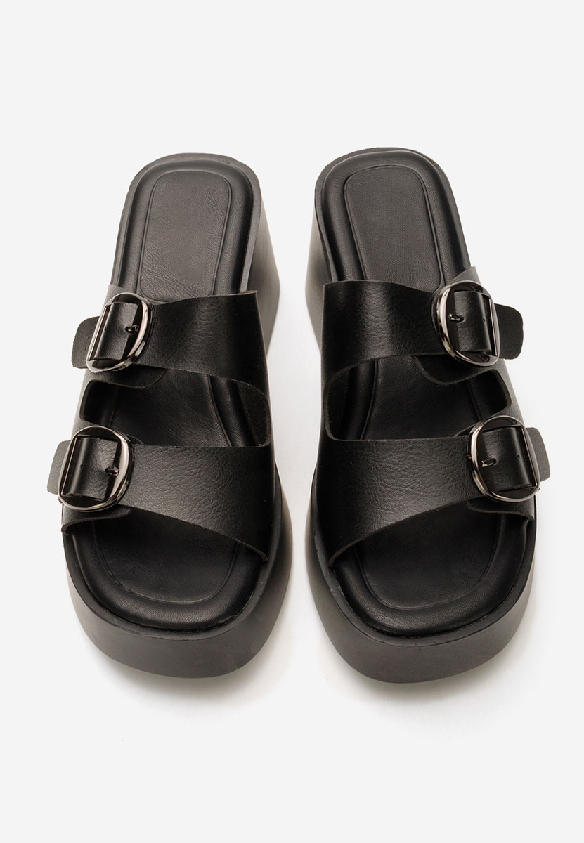Ciabatte platform Petricia nero