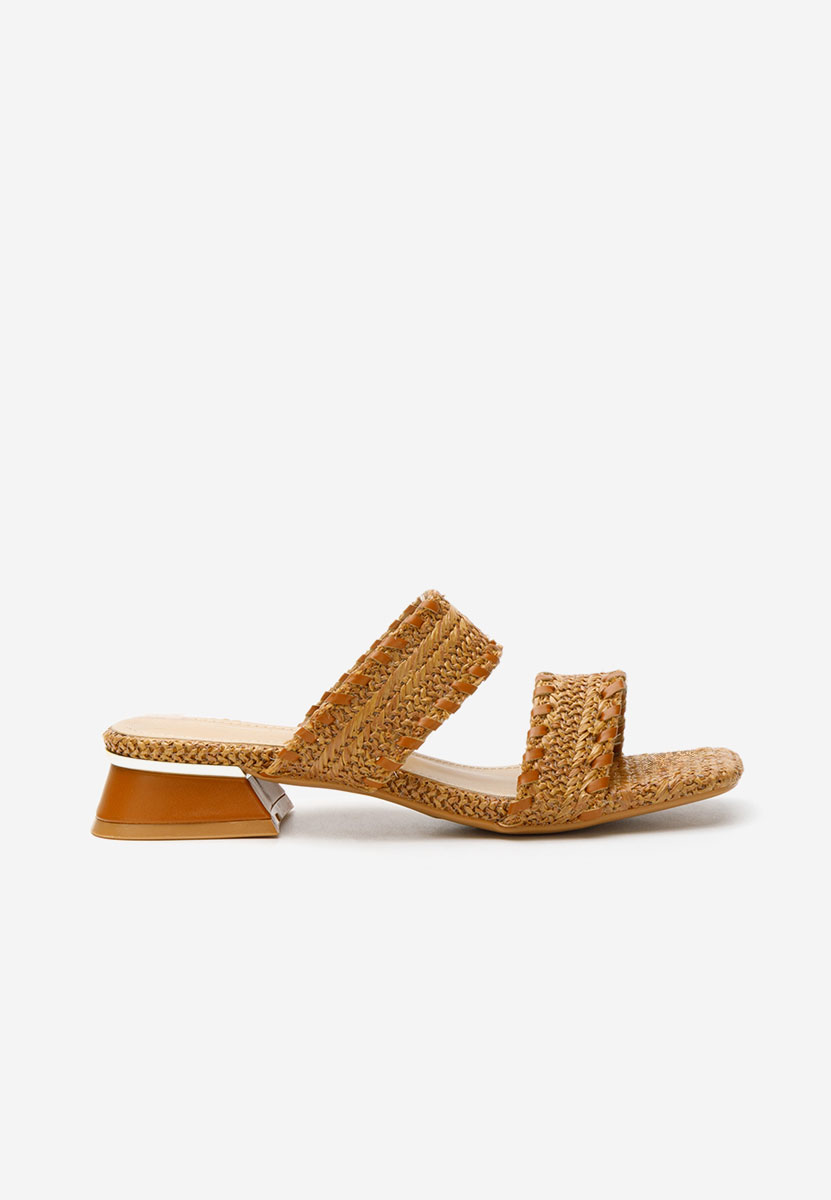 Ciabatte con tacco Cindi V2 camel