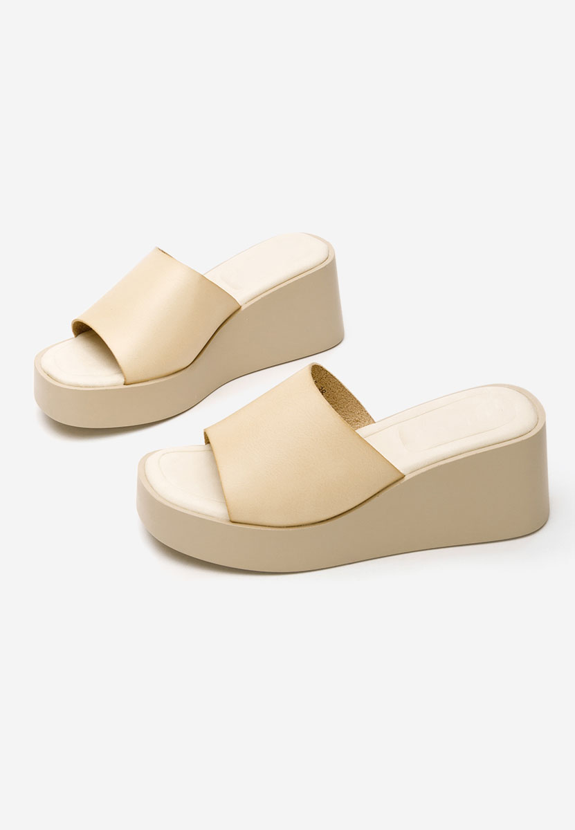 Ciabatte platform Kamilya beige
